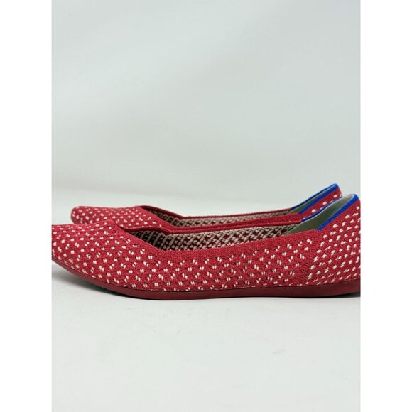 Rothy's Retired Red Apple Honeycomb Point Flats Shoe Size 7.5 - Picture 6 of 8
